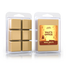 Packaging of Disney Walt's Office Wax Melts with six beige colored wax cubes visible through clear plastic front, branded with 'Park Scents' and 'Walt's Office' labels - Park Scents