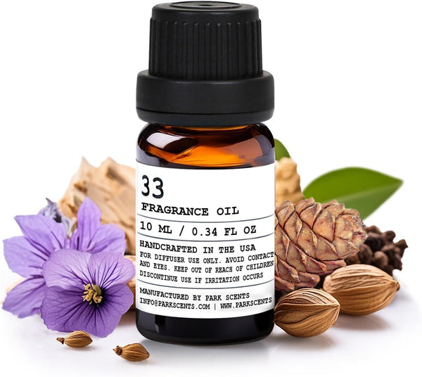 Santal Essential Oil for Diffuser - Inspired by Santal 33 of Le Labo - Aromatic Luxurious Fragrance, Handcrafted in The USA - 10 ml.