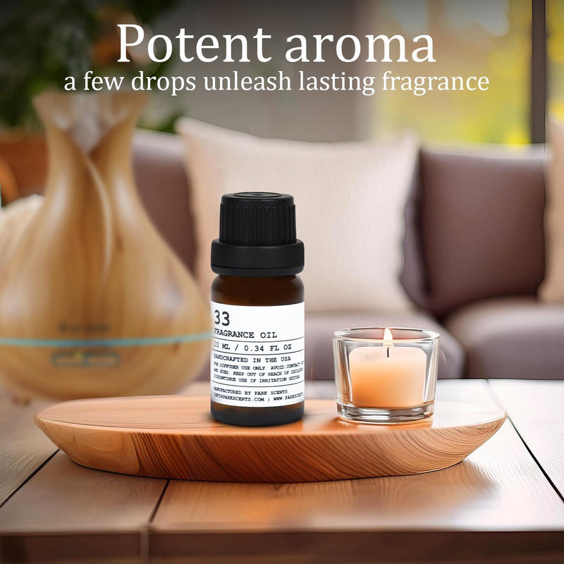 Santal Essential Oil for Diffuser - Inspired by Santal 33 of Le Labo - Aromatic Luxurious Fragrance, Handcrafted in The USA - 10 ml.