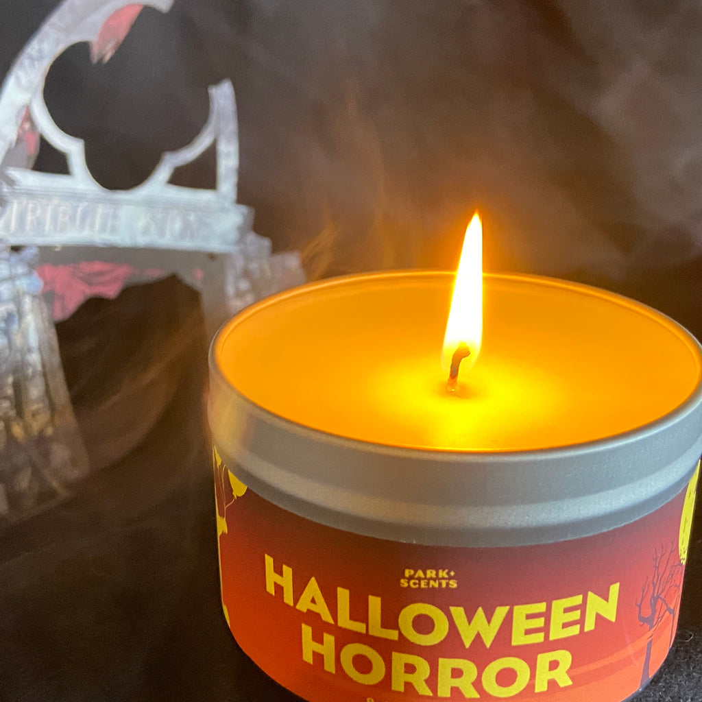 Park Scents Halloween Horror Nights Candle - Accurate Imitation of The Atmosphere at Hhn in Universal Orlando - Handmade in The USA | 8 oz. Tin